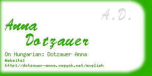 anna dotzauer business card
